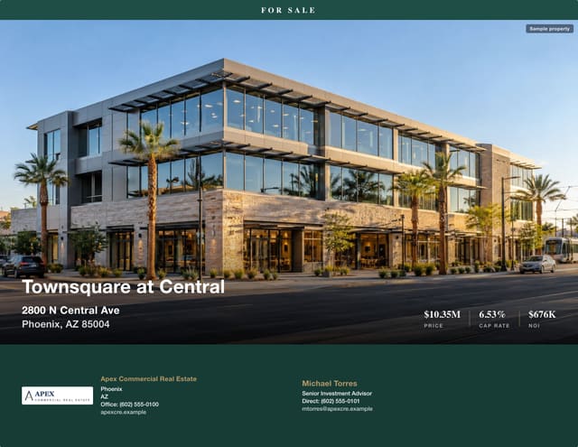 Mixed-Use Sales Teaser, heritage layout